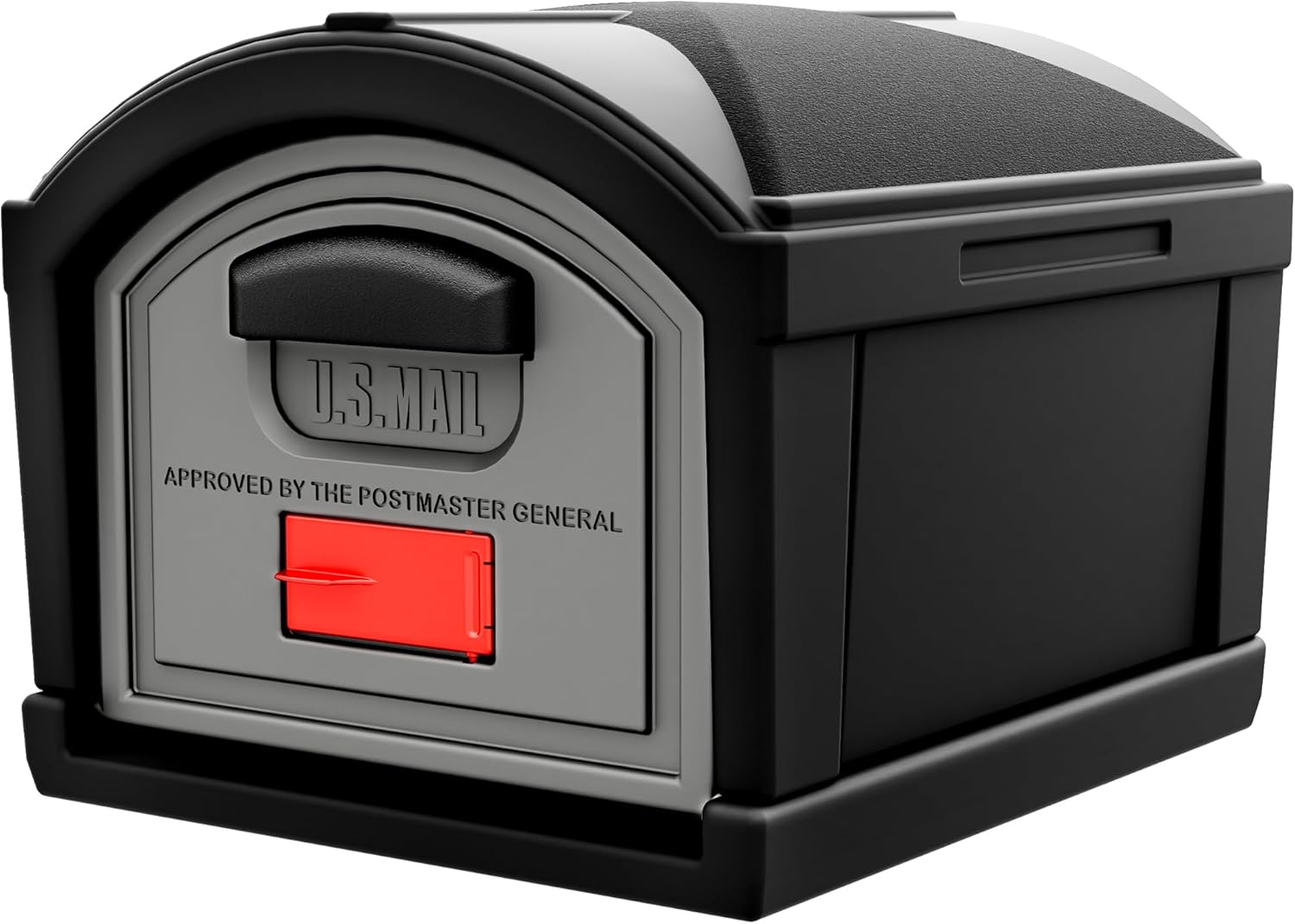 Simplay3 T4 Extra Large Capacity XL Post Mount Mailbox Top with Durable Double-Wall Construction, Weather-Resistant Design, Black, Made in The USA