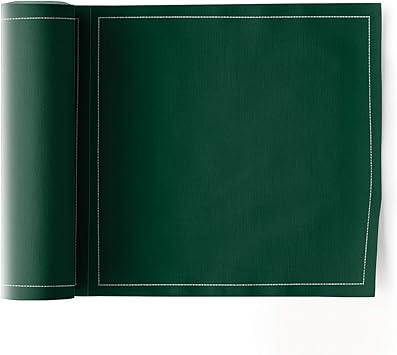 MY DRAP Cotton Luncheon Napkins, Washable and Reusable 25 Napkins, English Green