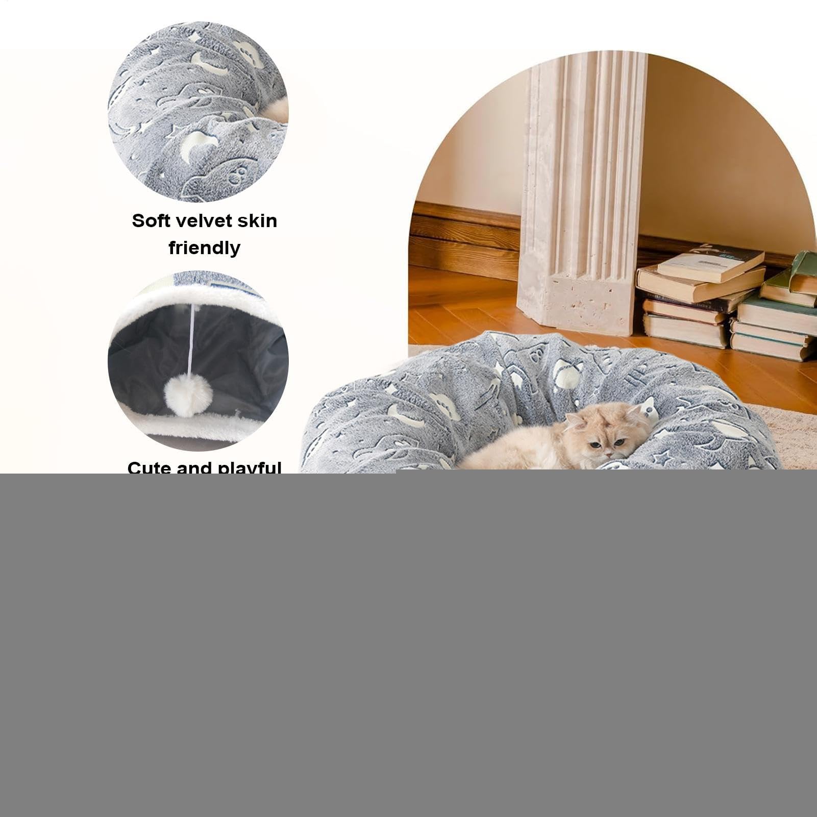 Katzen Donut Tunnel Runder Katzentunnel Mit Kuschelbett