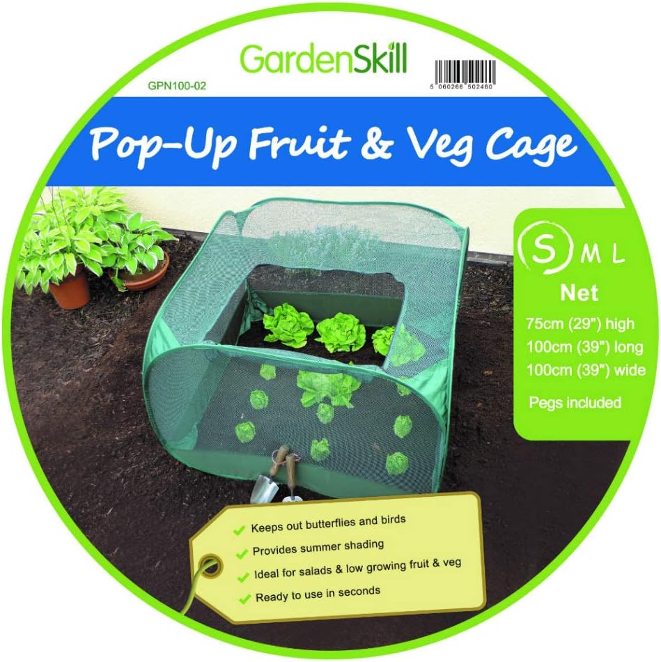 GardenSkill Pop-Up โ Protective Net for Strawberries, Structure 1,00 m x 1,00 m x 0,75 m