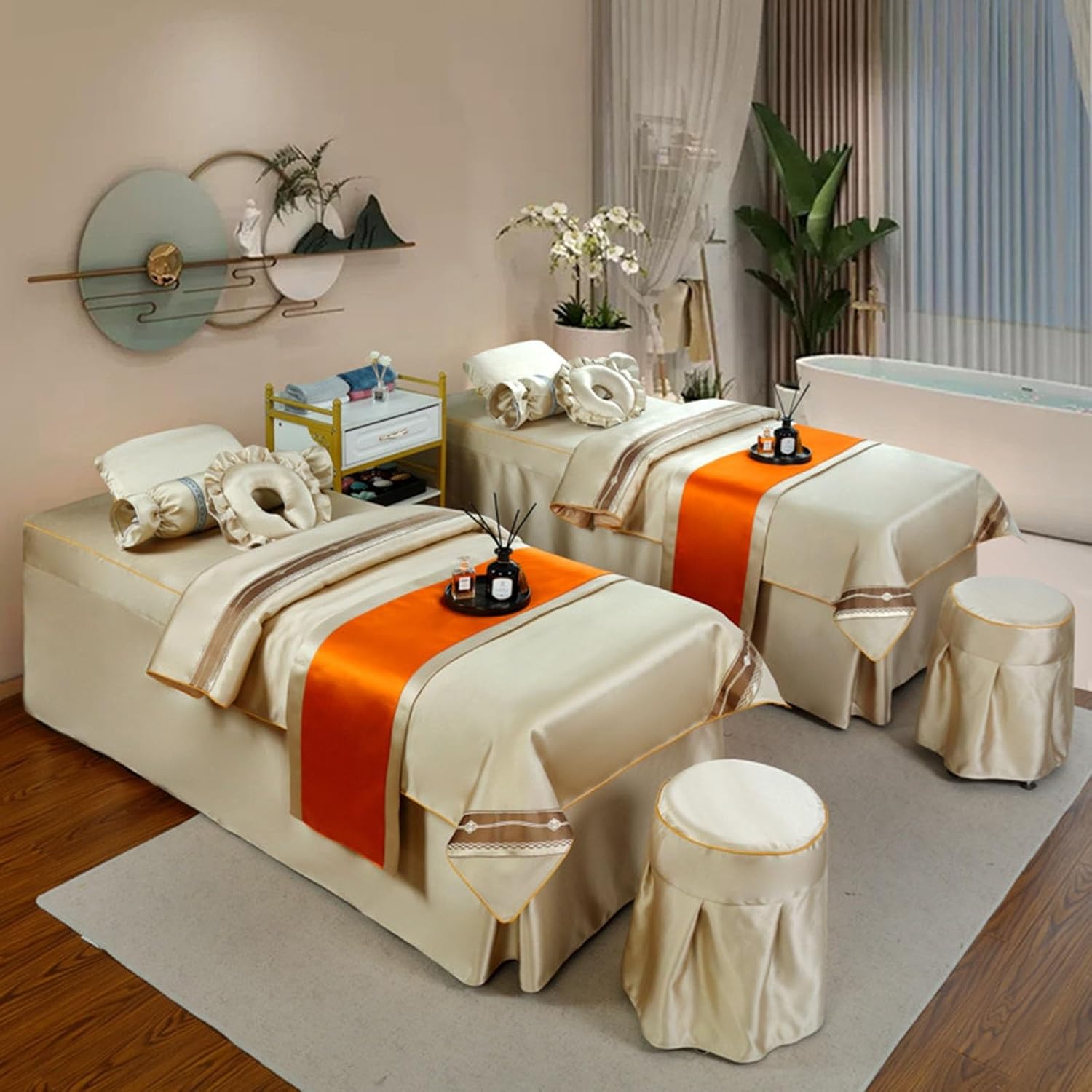 Microfiber Massage Table Sheets SPA Bed Cover Luxury 4-Piece Massage Table Sheet Sets Thicken Beauty Bedspreads Simple Salon Physiotherapy Bed Set Sheets ( Color : Brass , Size : 185x70cm(73x28inch) ) 1 Microfiber Massage Table Sheets SPA Bed Cover Luxury 4-Piece Massage Table Sheet Sets Thicken Beauty Bedspreads Simple Salon Physiotherapy Bed Set Sheets ( Color : Brass , Size : 185x70cm(73x28inch) )
