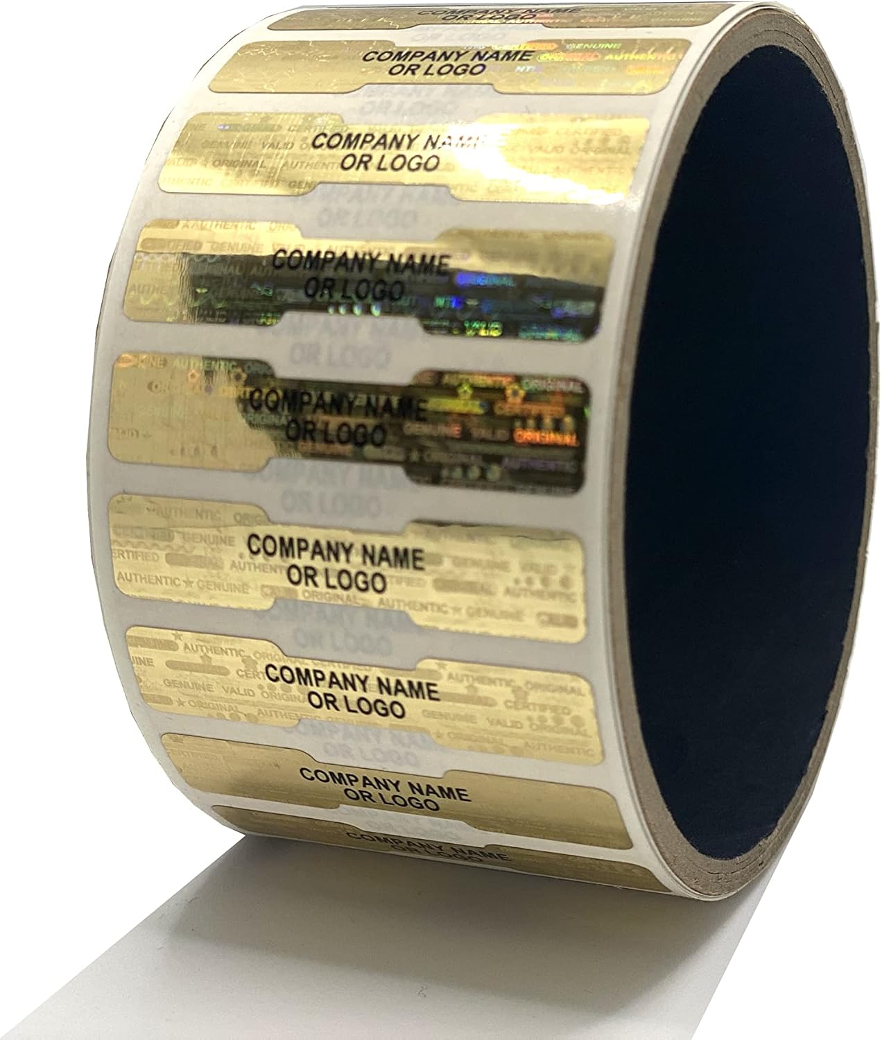 1,000 Red Dog Bone Hologram Sticker TamperMax Tamper Evident Security Label Holographic Seal Sticker, Dogbone Size 1.75" x 0.375" (44mm x 9mm). (Red)