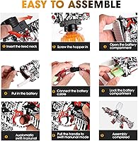 Vista 5 de MARSIDON Juego de 2 salpicaduras de gel eléctricas, lanzadores de salpicaduras automáticos, juego de equipo al aire libre, a partir de 14 años
