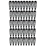 30,60 80 Pack Black 2 Inch Women Metal Snap Hair Clips Accessories No Slip Hair Barrettes Girls Women Hair Accessories (Black 50PCS)