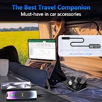 Rocketek 120W Szivargyújtó Elosztó 2 Aljzattal és 2 USB Porttal - Autós Töltő Adapter 12V/24V Okostelefonhoz, GPS-hez, Kamerához 5
