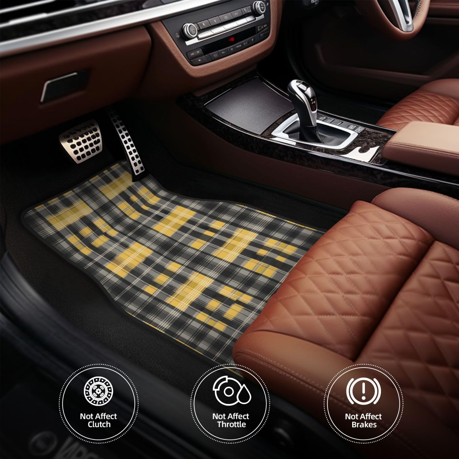 Lot de 4 tapis de sol en néoprène imperméable pour voiture