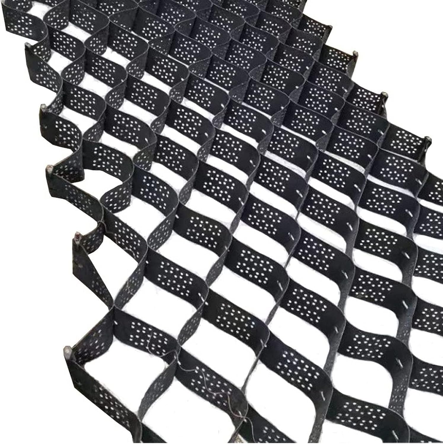 Geogrid Geocell Stabilizer for Subgrade Work, Landscaping, Polyethylene 2 Inch Tall High Tensile Strength Driveway Gravel Ground Grid Size : 3m x 9m