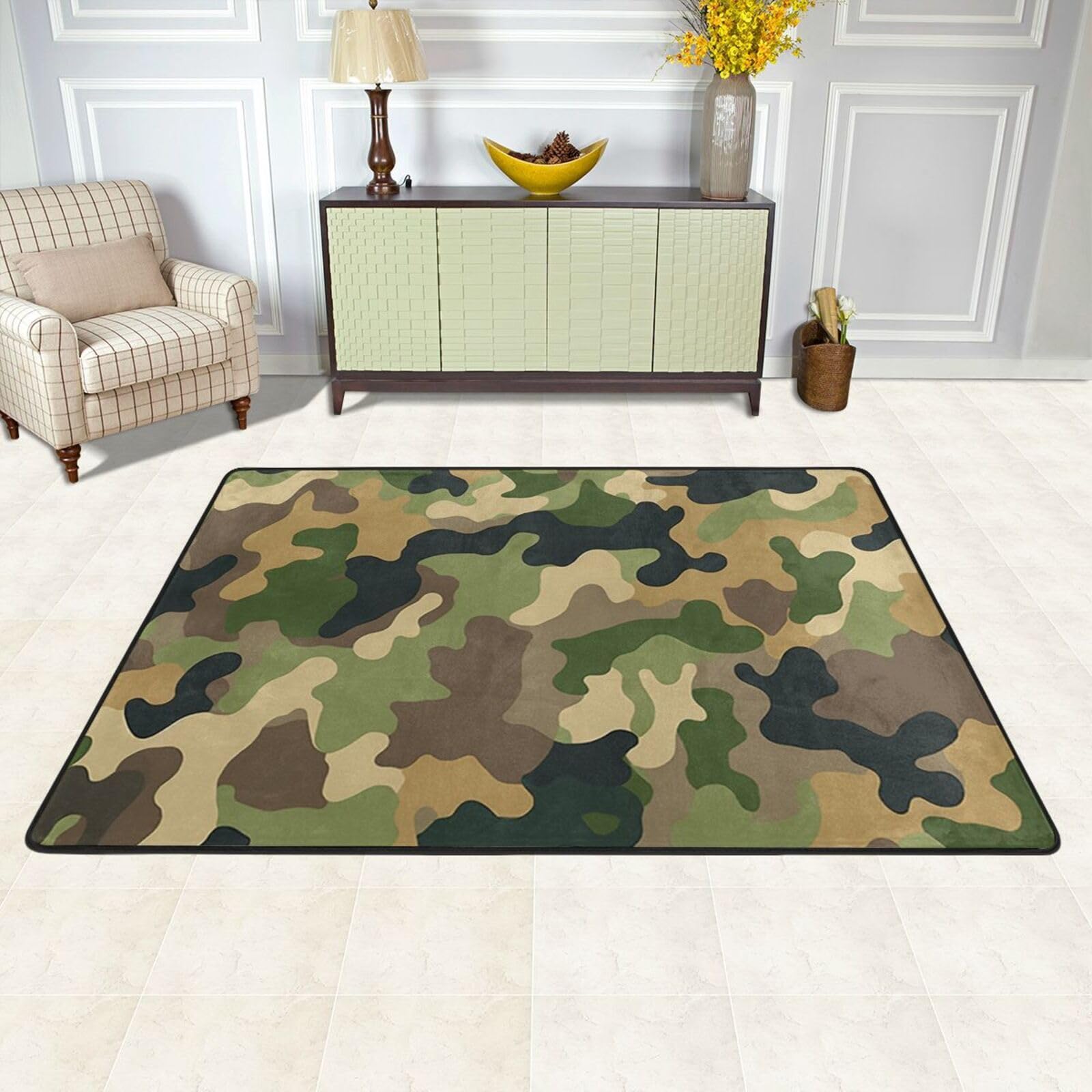 Tapis de sol lavable et absorbant 91x61 cm tapis d'intérieur doux de bureau