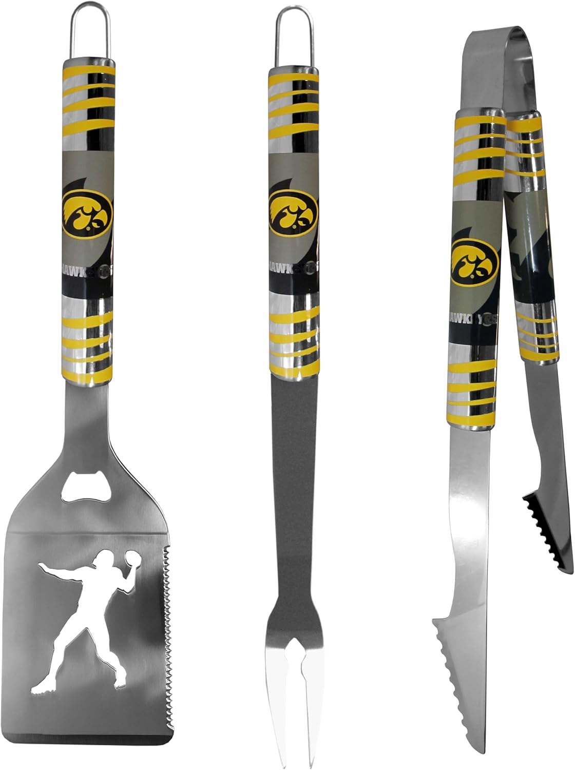 Siskiyou Sports NCAA Iowa Hawkeyes 3 pc Tailgater BBQ Tools, One Size, Team Colors