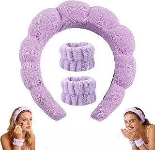 Juego de 3 diademas de spa y muñequeras, band...