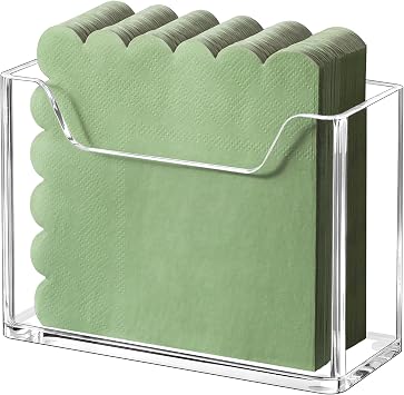 Kordory Acrylic Vertical Cocktail Napkin Holder for Table, Dinner, Bar