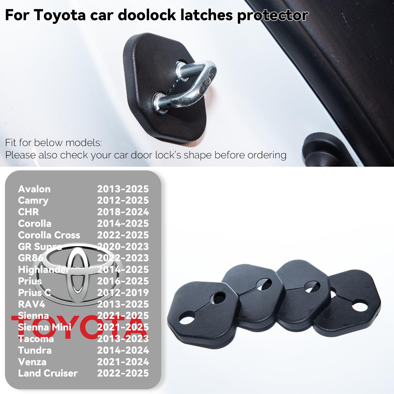Amazon.com: INSAUTO 4pcs Car Door Lock Latches Cover