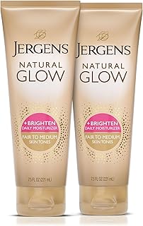 Natural Glow Self Tanner Body Lotion, Sunless Tanning, Fair to Medium Skin Tone, Daily Moisturizer with Coconut Oil, Vitamin E and Antioxidants, 7.5 Oz, Pack of 2