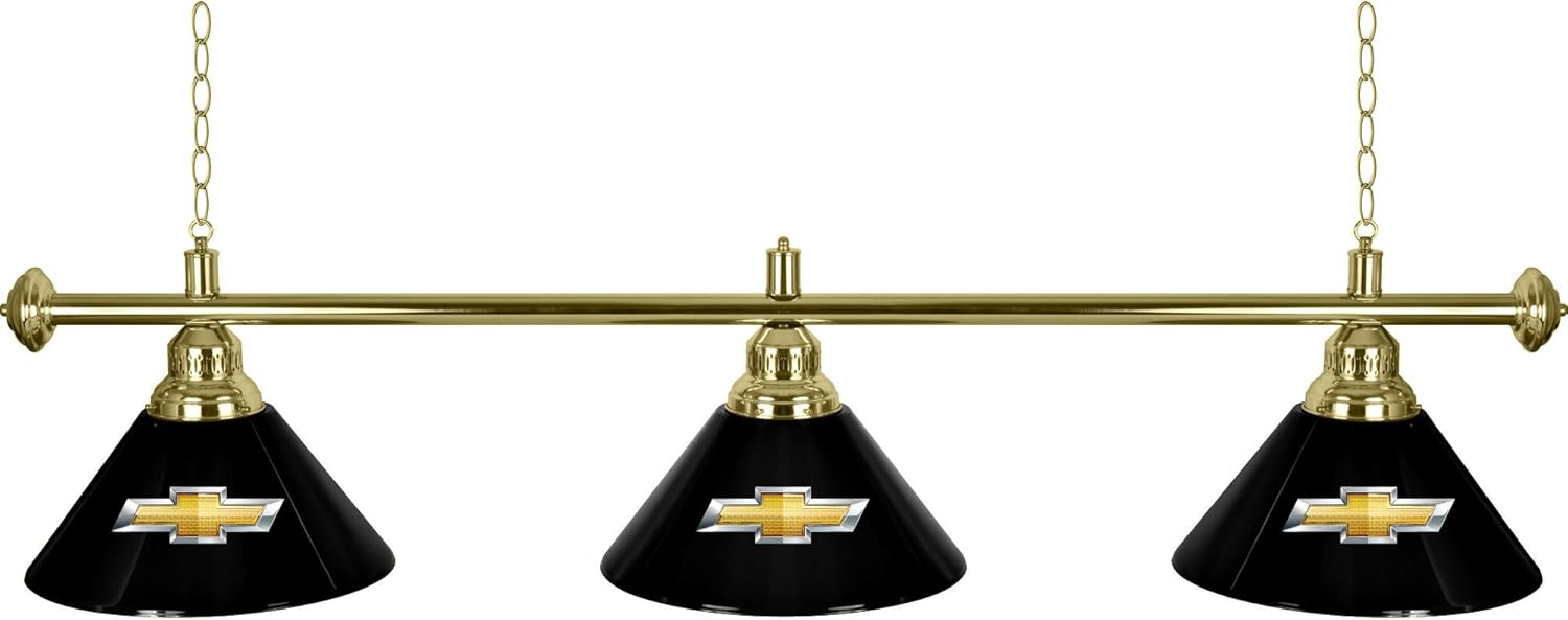 Trademark Gameroom Chevrolet 3 Shade Brass Billiard Lamp