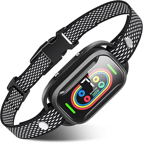 Pewkim - Collar inteligente recargable para perro, collar inteligente recargable, collar de entrenamiento antiladridos con 7 pitidos de sensibilidad