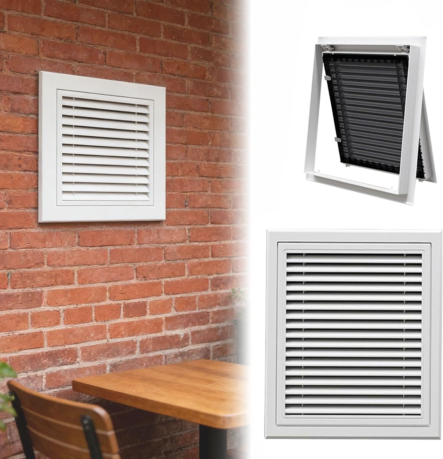 12 x 22 Inch Duct Opening Return Air Vent, Sleek White Aluminum Vent Grille, Louvered Grille for Sidewall & Ceiling, Cold Air Return High Airflow, for Residential Commercial Buildings Storeroom