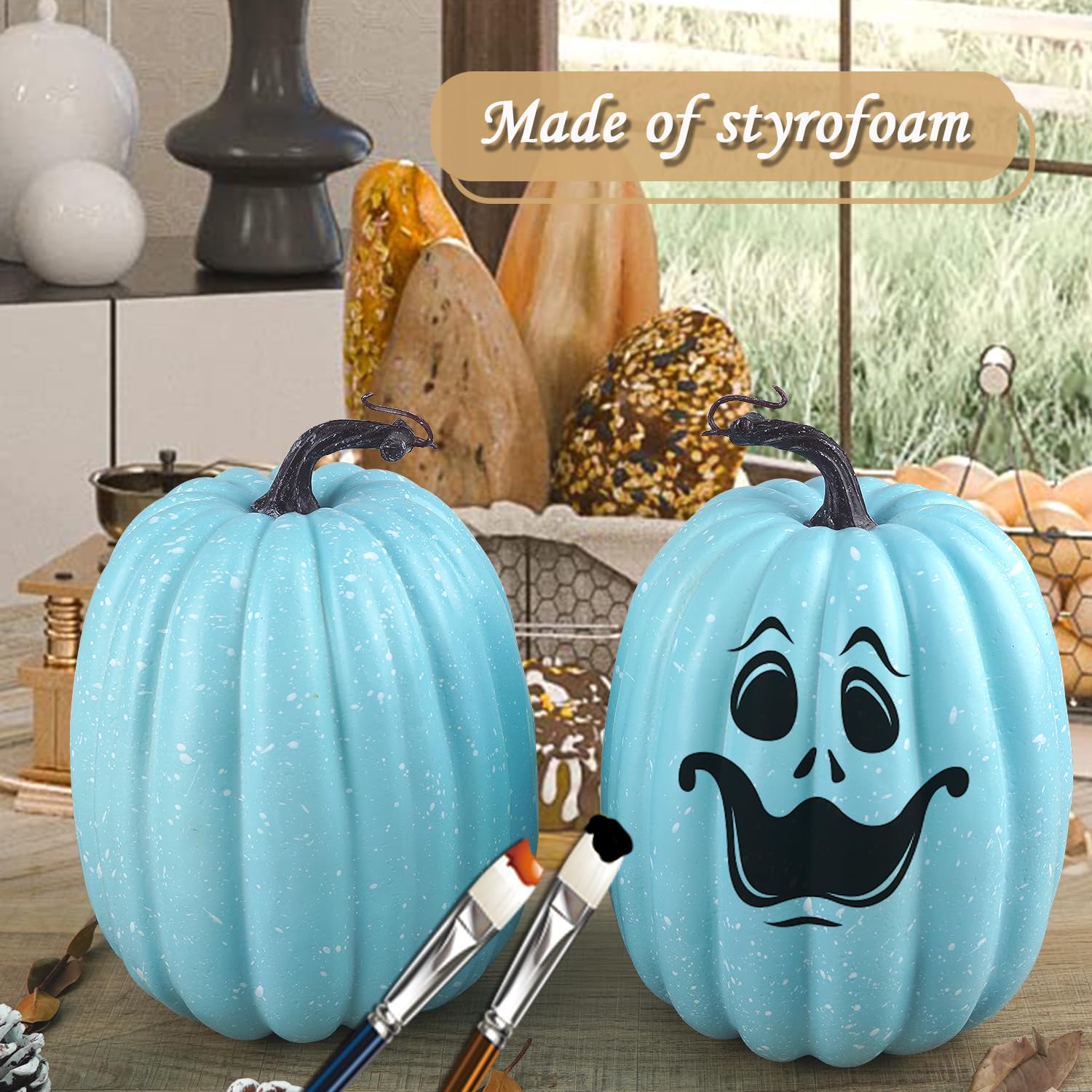 CM Fake Pumpkin OTMVicor 7Pcs Artificial Pumpkin,,Autumn