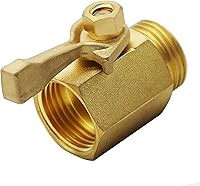 Vista 4 de Heavy Duty Brass Garden Hose Shut Off Valve, 3/4 Inch, 2 Sets