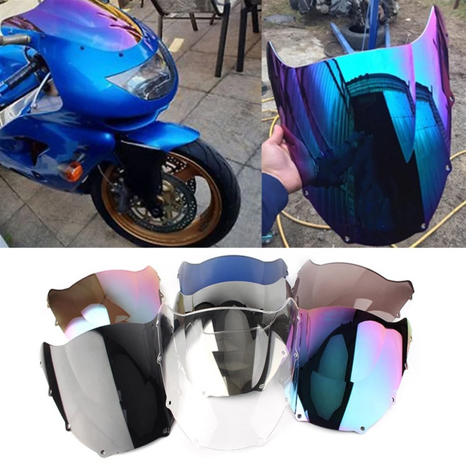 ババイ－専用 Amazon.co.jp: オートバイフロントガラス フロントガラスダブルバブル