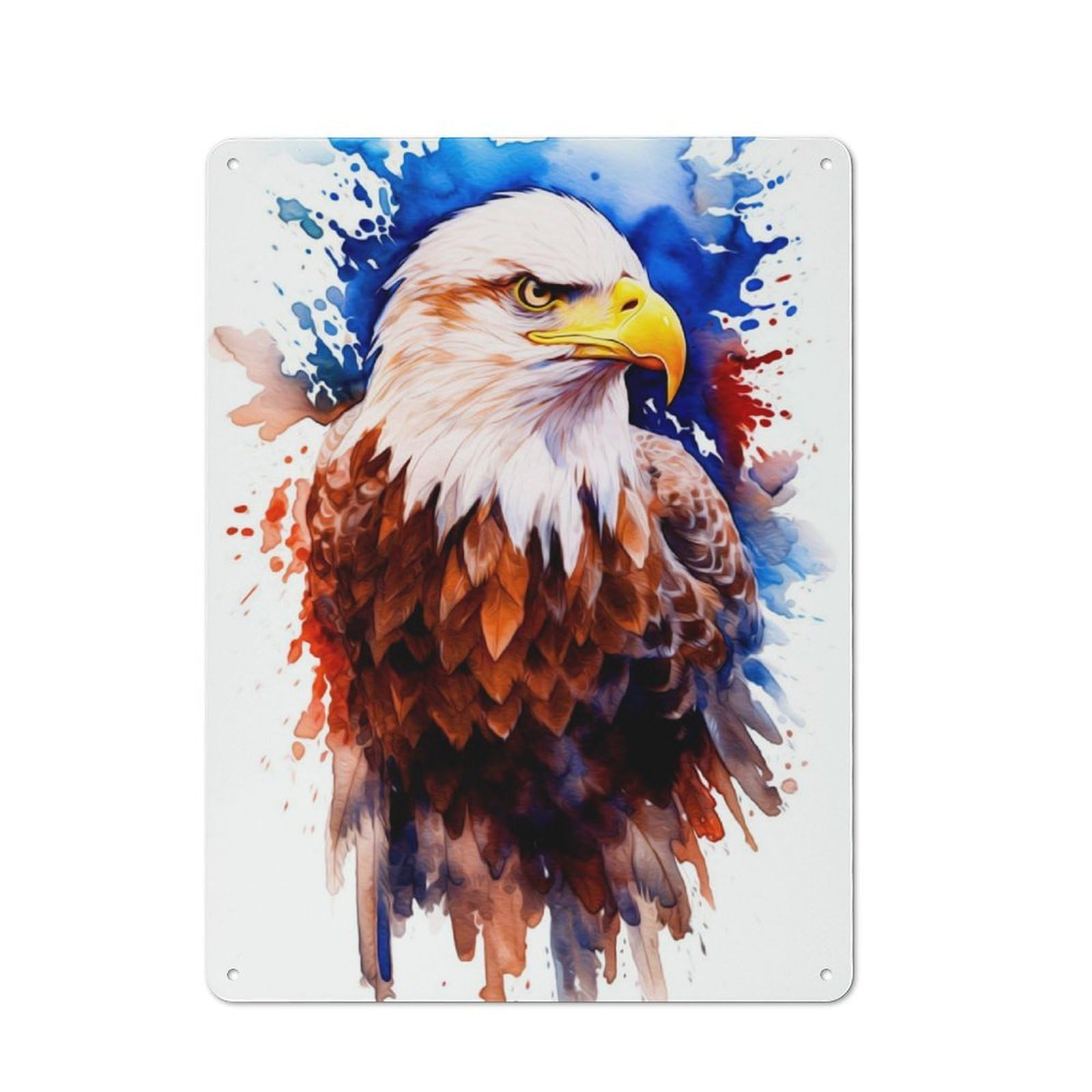 Eagle Tin Sign 40x30cm for Workshop Wall, Rustic Wall Decor, Suited to Workshop Decor Fans