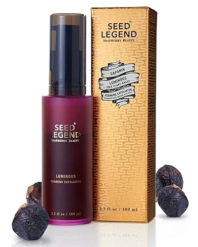 Exfoliante espumoso luminoso, exfoliante orgánico suave. Para pieles sensibles, a base de plantas, pH equilibrado, sin químicos, ingredientes