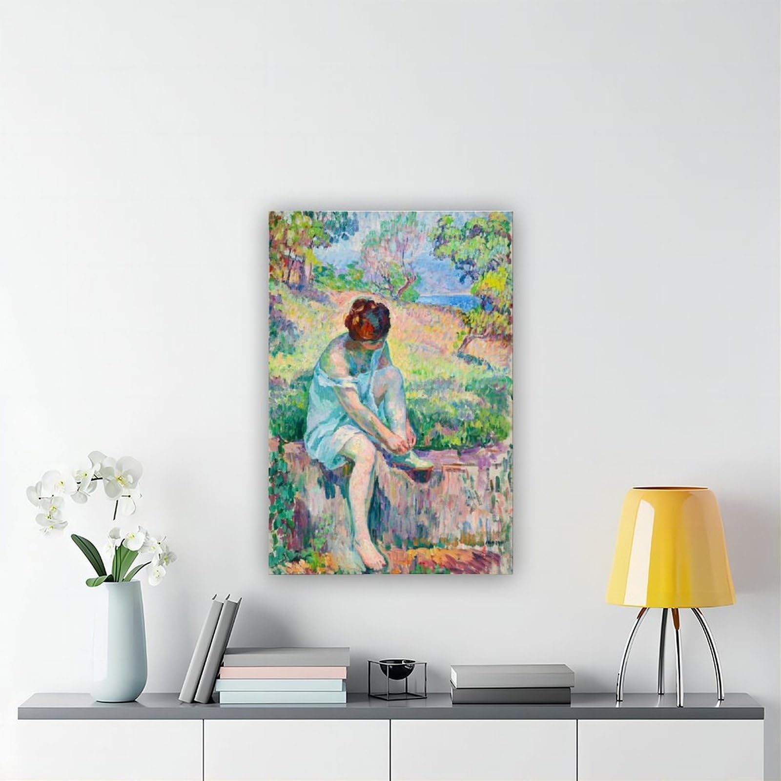 ANFOTCM Henri Lebasque, przed kąpielą 1907 sztuka dekoracja ścienna plakat rodzina bar restauracja garaż kawiarnia sztuka znak prezent 60 x 90 cm