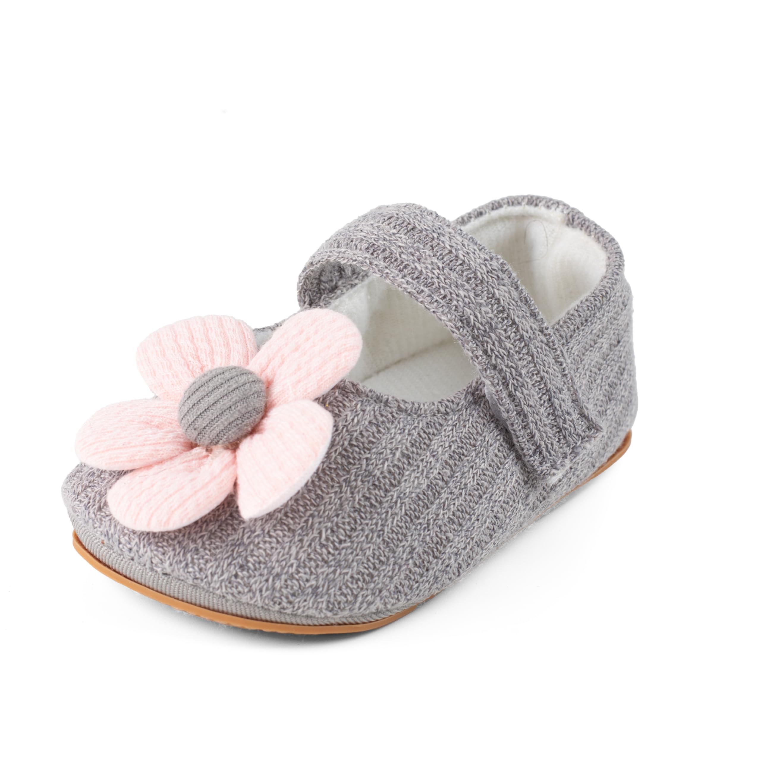 Lillypupp Cute Grey Anti Slip Baby Sandals for Girls. Self Textured Soft Fabric Booties Shoes for New Born Girl. (B0CXTKN6BD) Amazon Price History, Amazon Price Tracker