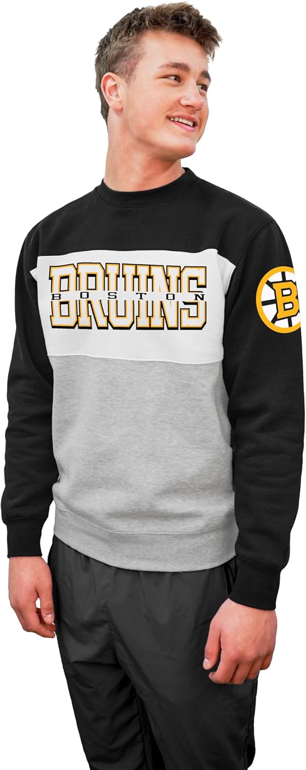 Blue 84 NHL Officially Licensed Colorblock Crewneck Sweatshirt