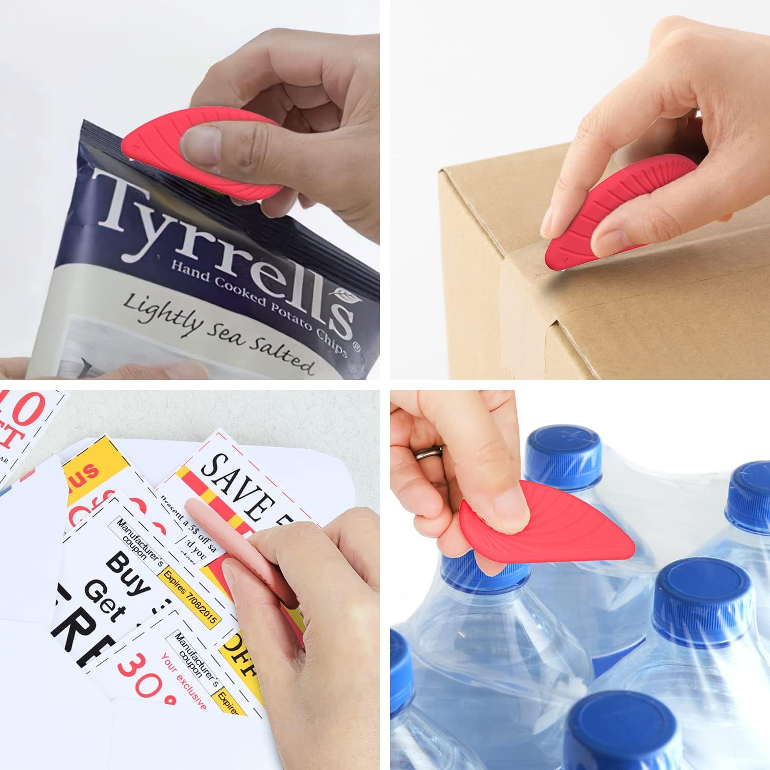 Ceramic Safety Cutter, Box Cutter Cute Min Safety Box Opener Tool Perfect for DIY(Red, 2 PCS)