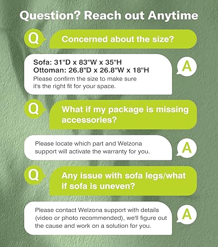 Miniatura 9 de Sofás de 83 pulgadas para sala de estar, cómodos sofás para sala de estar con otomana de almacenamiento, sofá de peluche, sofá de dos plazas sin