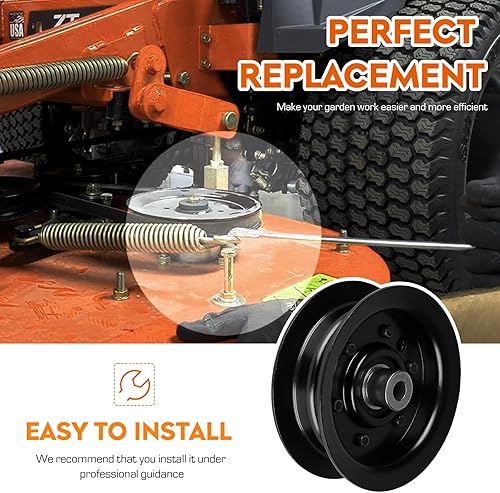 Miniatura 6 de 106-2175 132-9420 Polea tensora plana para Exmark, apta para Toro Quest ES-Series MX SS Timecutter RZT420H SS3200, ZS3200, SW3200, ZS3200 S, SS3216,