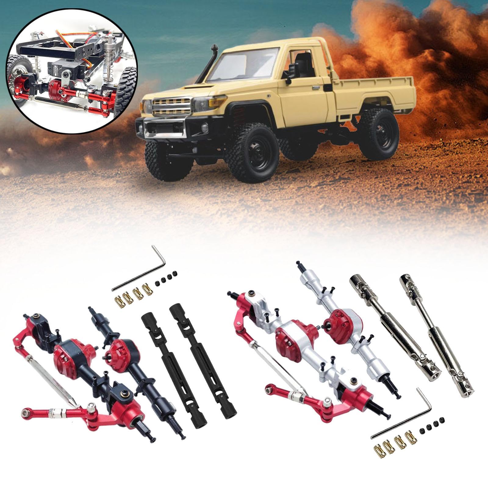 MYADDICTION 1:12 RC Car Front and Rear Axle Set Sturdy Spare Parts