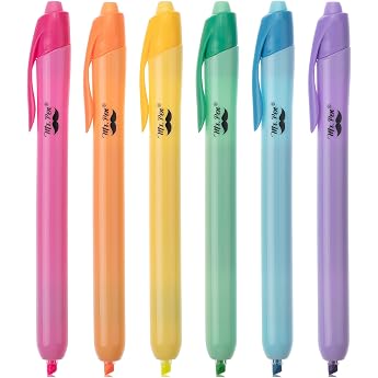 Mr. Pen Glitter Highlighter Pens 8 Pack Metallic Colors Chisel Tip Aesthetic Highlighter Pens No Bleeding Aesthetic Cute