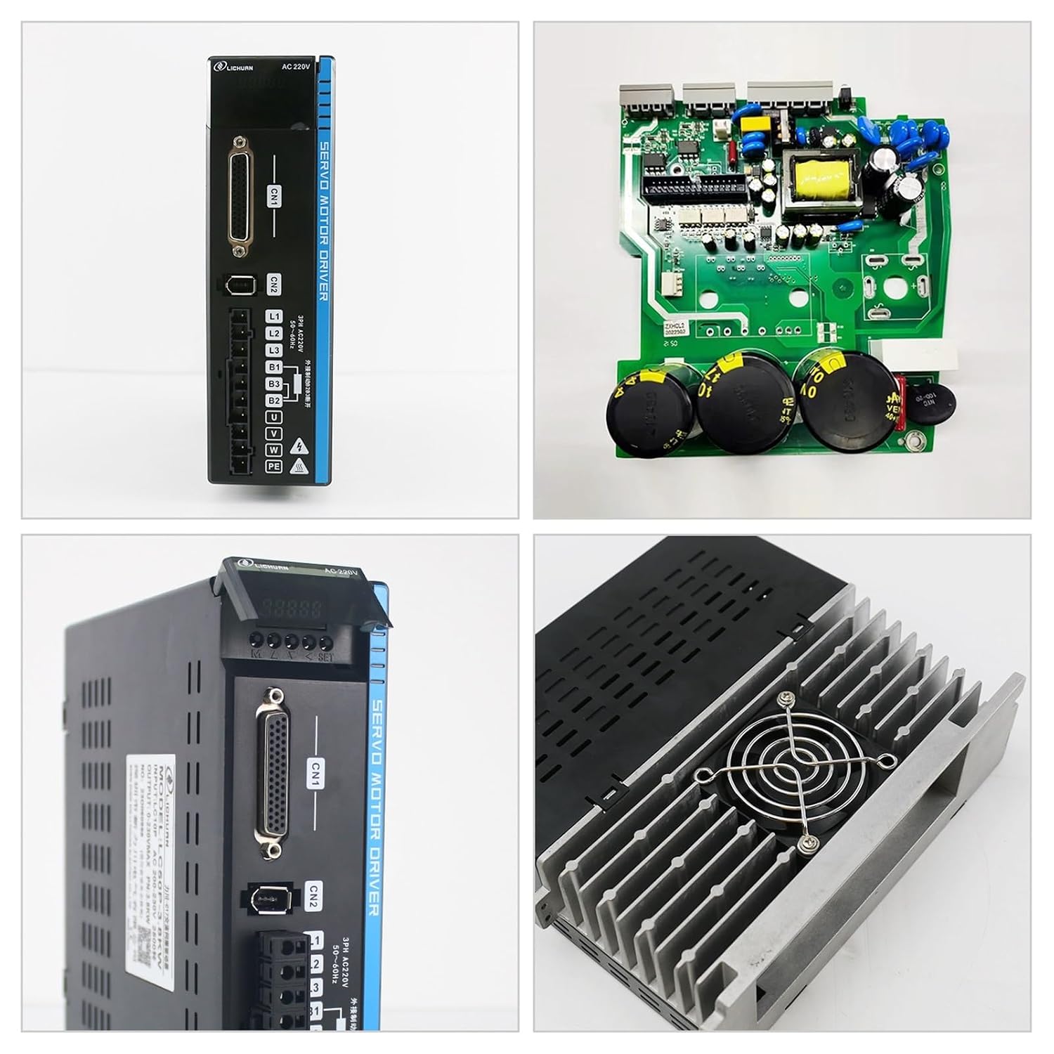 A5 220V 4/5/6A 2500RPM 4N.m/5N.m/6N.m AC Servo Electronic Starter Controller 1KW1.3KW1.5KW AC Servo Electronic Starter Driver Kit(1.5KW Absolute 23)