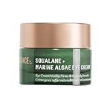 BIOSSANCE Squalane and Marine Algae Eye Cream - Anti-Aging Under Eye Cream for Fine Lines&comma; Wrinkles&comma; and Puffiness - Hydrating & Lifting Formula with Hyaluronic Acid and Paracress Extract - 0&period;5 Ounce