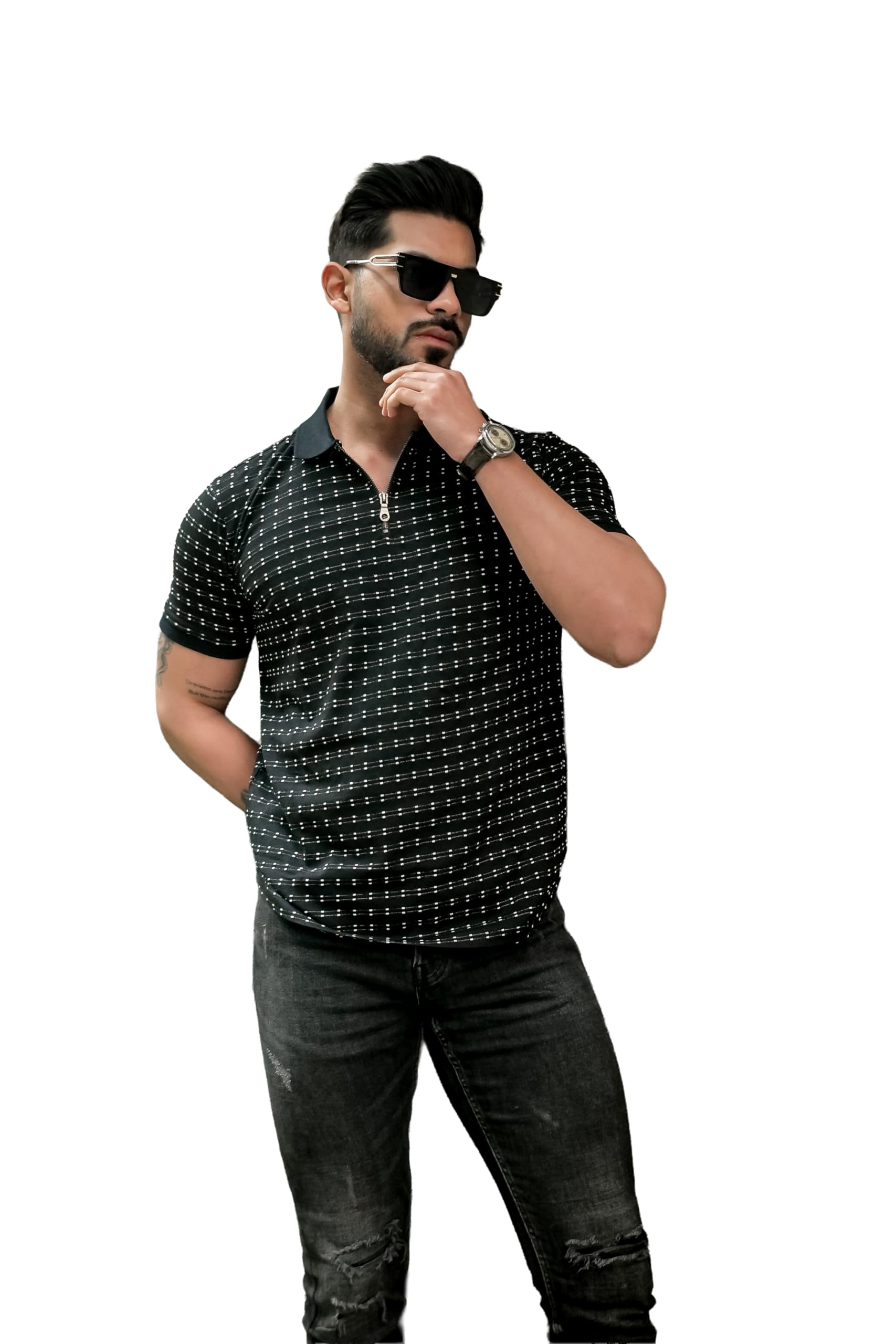gritstones Men Self Design Polo T-Shirt-picture-14