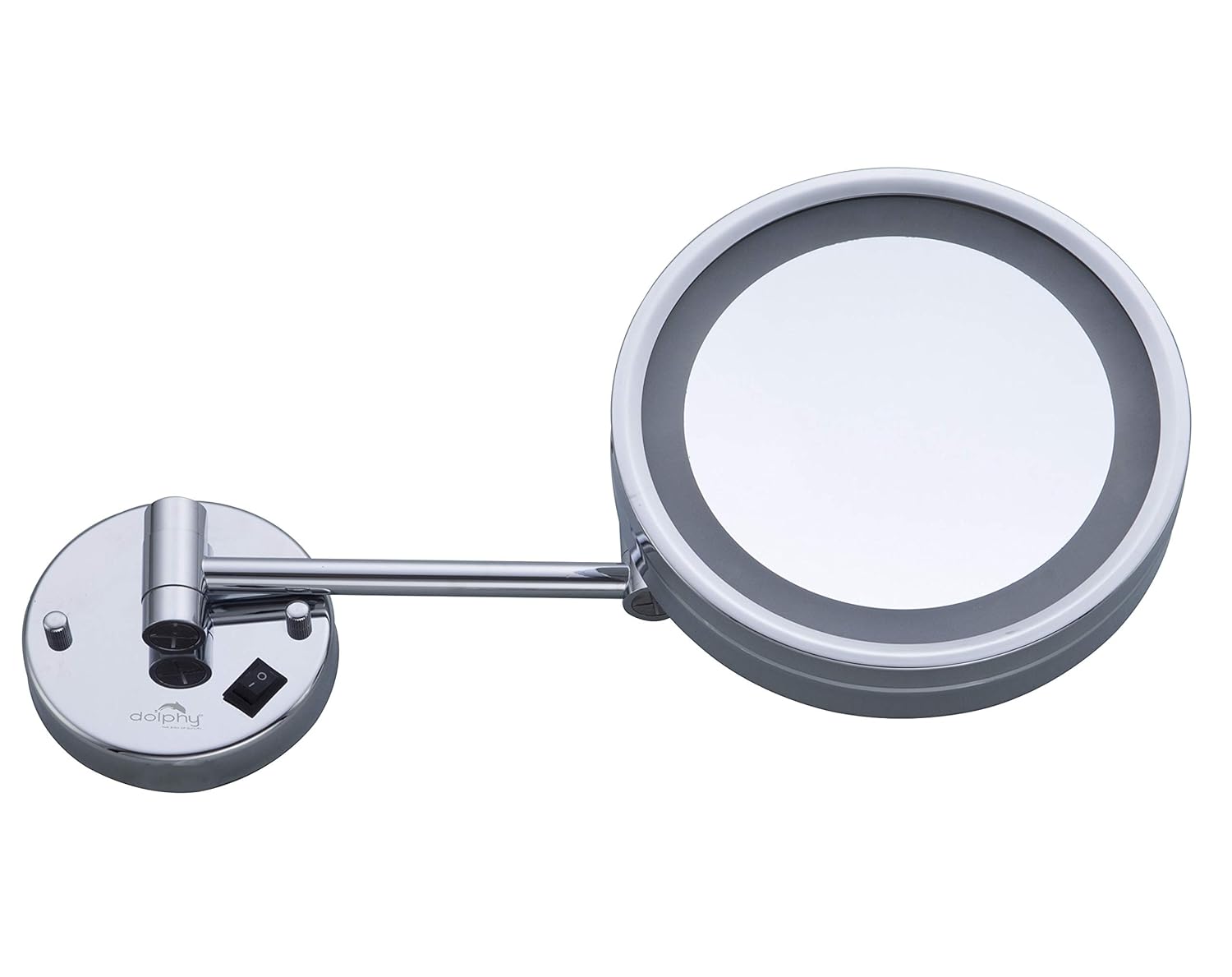 DOLPHY One Side 5X Magnifying LED Lighted Shaving and Makeup Mirror, 8