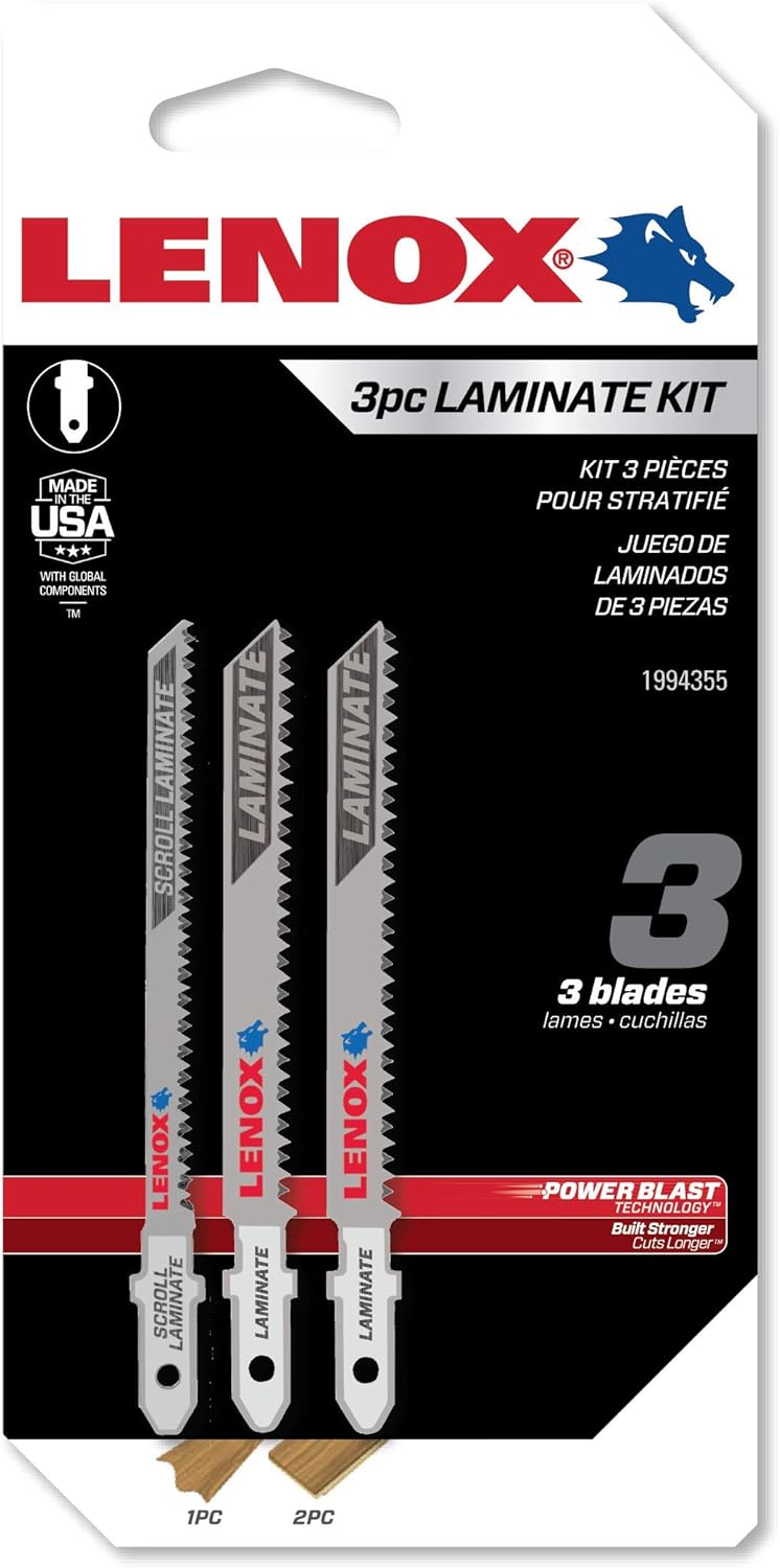 LENOX Tools 1994355 TShank Laminate Cutting Jig Saw Blade Assortment
