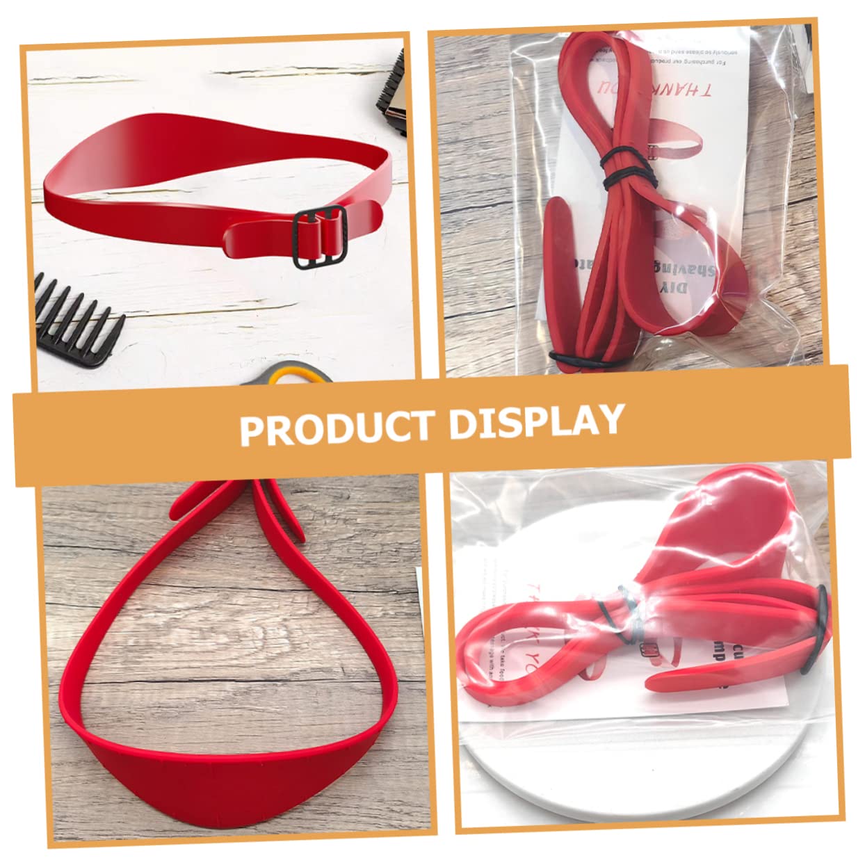 minkissy 4pezzi Guida Regolabile Silicone Per Taglio Template Per Rasatura e Rifinitura Collo Strumento Per Parrucchieri e Fai Te Facile Da Usare e Resistente Perfetta Per Uomini e