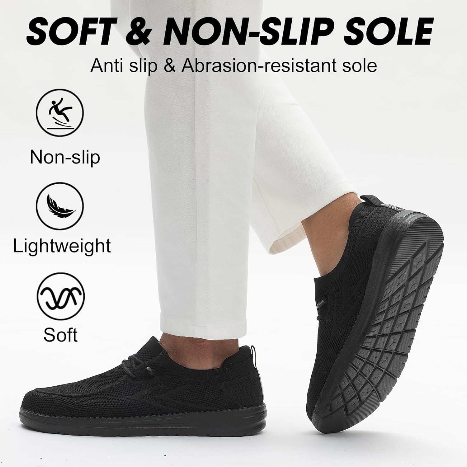 Wide Toe Box Shoes for Men Extra Wide Width Diabetic Shoes Men's Loafers & Slip-ons Arch Support Plantar Fasciitis Walking Loafers - Image 5