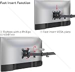 SHOPPINGALL Fully Adjustable Dual Monitor & Laptop Mount Stand Notebook Desk Mount with Tray with 2 Swing Arms for Monitors up to 32" Laptops up to 17", with Clamp and Grommet Mounting - SA-LH07-Black