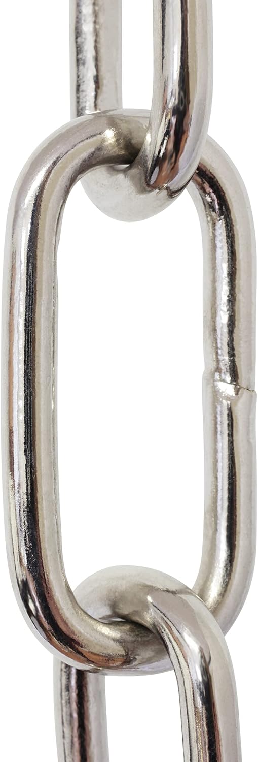 RCH Hardware CH-23W-PN Brass Chandelier Chain, Polished Nickel (1 Foot)