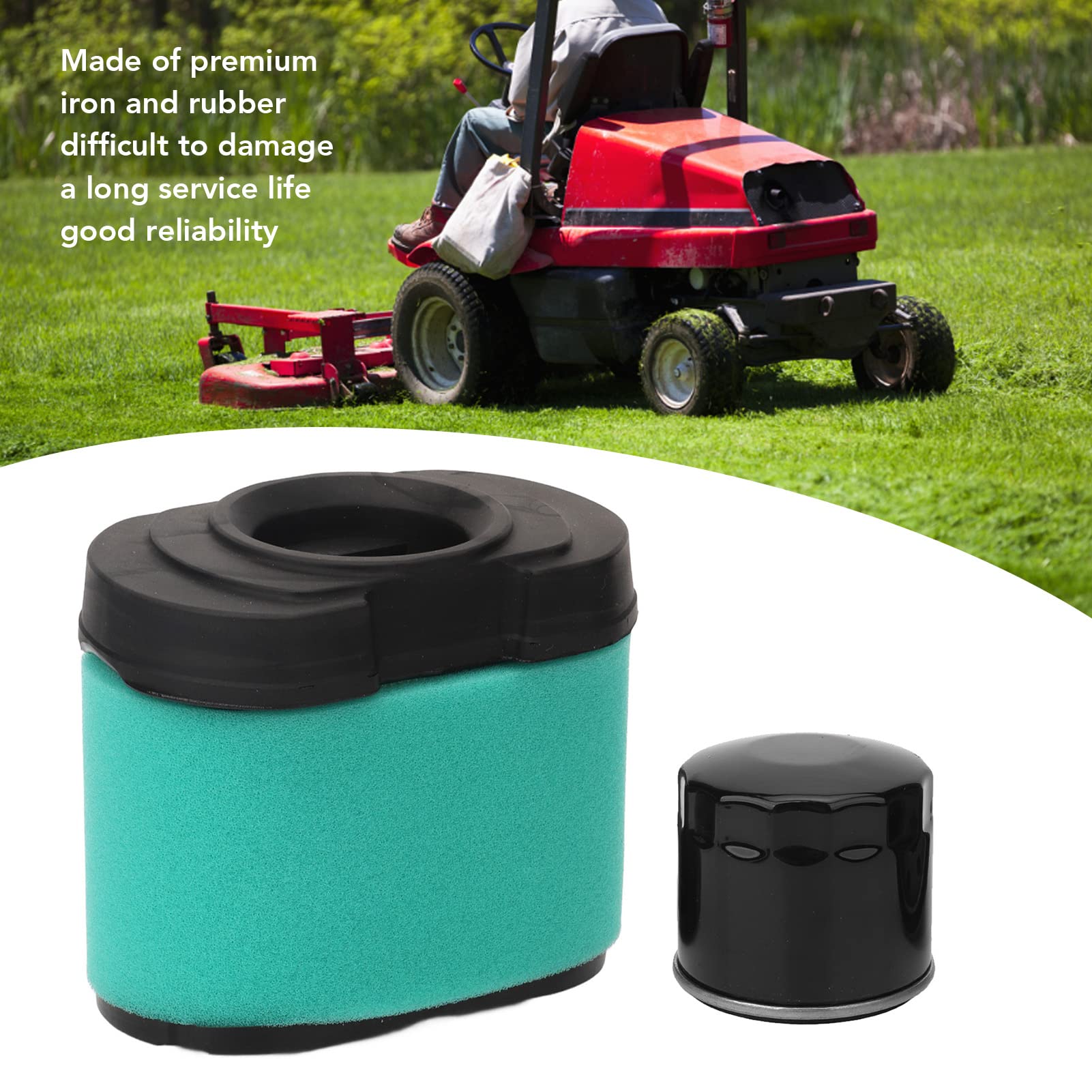 Kit de réparation de filtre à Air avec boucle métallique, ensemble de filtres à carburant en fer et en caoutchouc, remplacement d'outils de jardin pour tondeuse à gazon