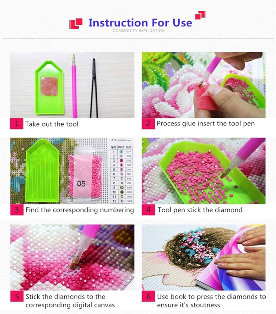 Kit De Pintura De Diamante 5D Por Números Punto De Cruz Con Cristales De Estras Bordado De Cristales Manualidades Para Decoracion De Pared Del Hogar