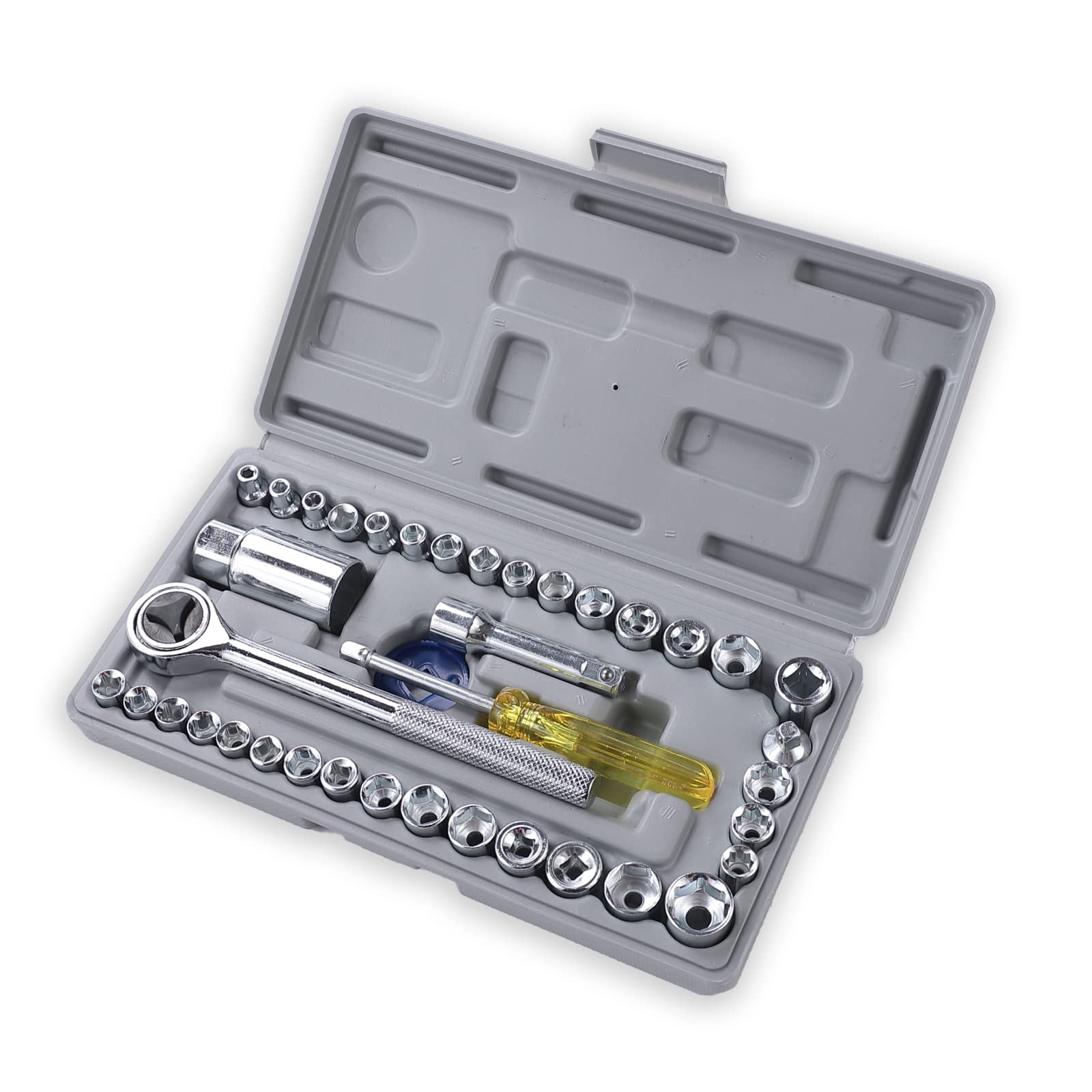 CHESTON Socket Set of 40-in-1 Multi Purpose Tool Kit w/Wrench & Precision Sockets - Durable & Convenient in Carrying Tool Case Wrench Opener (B0BZDHS1DR) Amazon Price History, Amazon Price Tracker