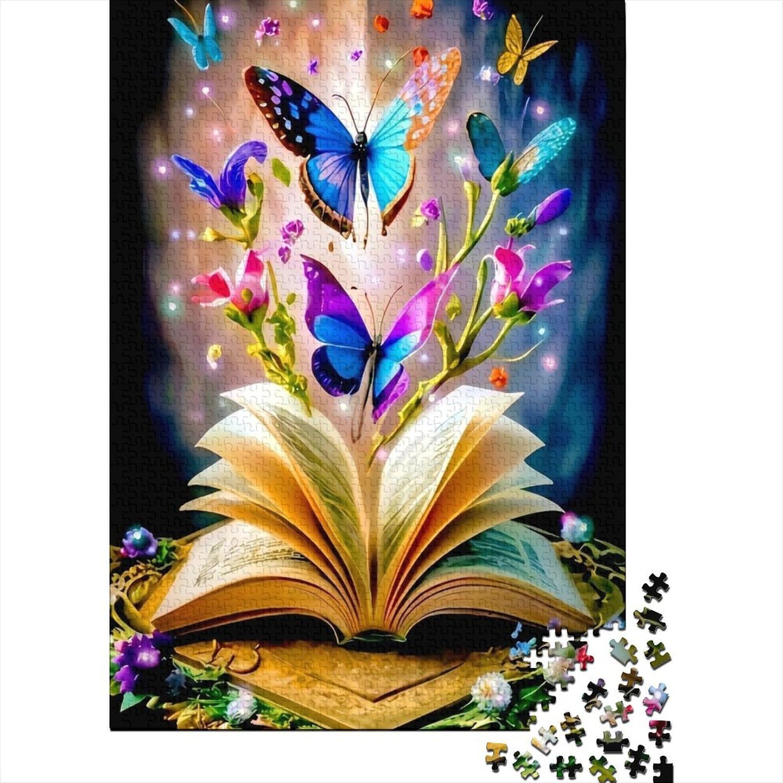 Open Book Butterflies 1000 Piece Jigsaw Puzzle Adults Wall Art Decor Home
