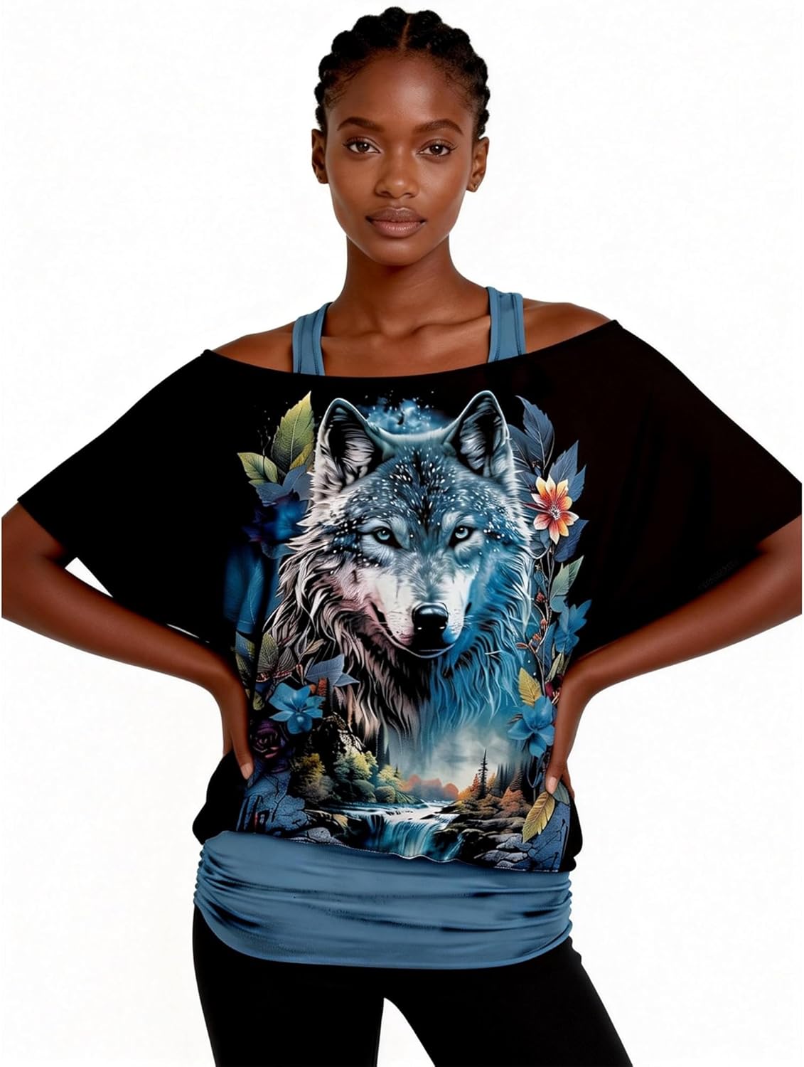 Punk Skull Art Print Women's Loose T-Shirt Elegant T Shirts Summer Tops - Image 2