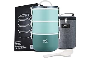 3-Layers Leak-Proof Stackable Cylinder Lunch Boxes