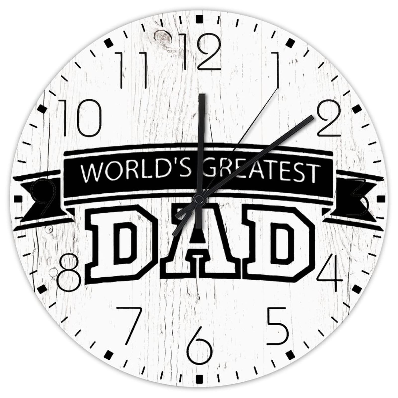 Horloge murale en bois World's Greatest Dad : pour un intérieur chaleureux