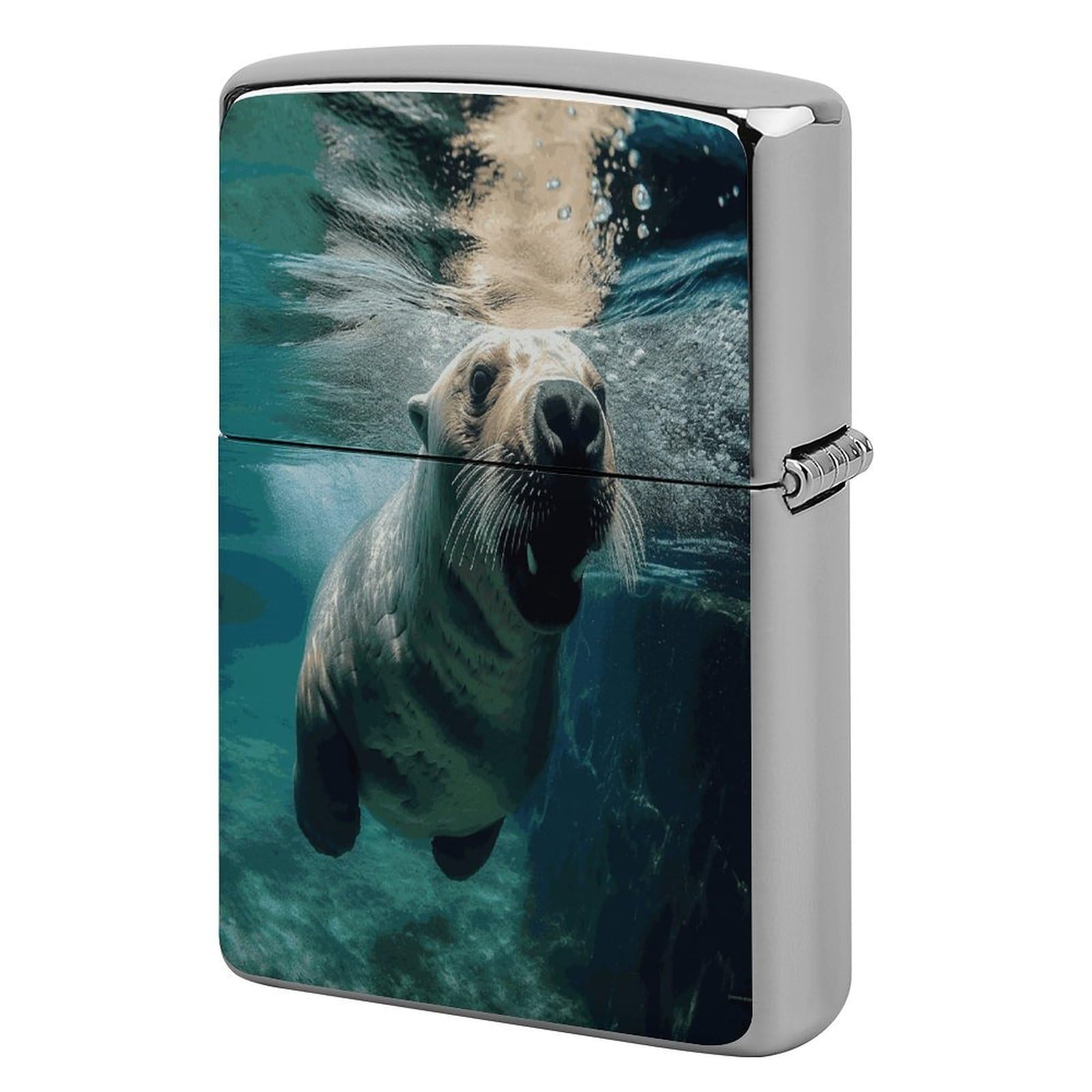 Fekiloot Style Funny Sea Lion Lighter Case Cover Lighter Holder